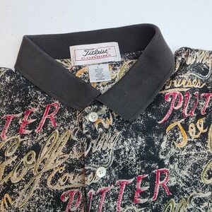 Titleist Black and Red Graphic Polo Shirt